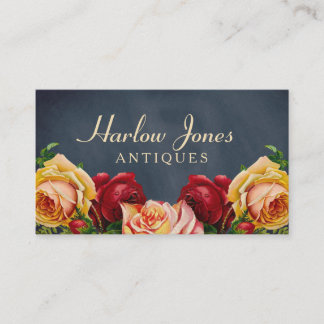 Elegante Vintage Rose Visitenkarte