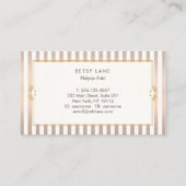 Elegante Vintage Rose Visitenkarte (Rückseite)