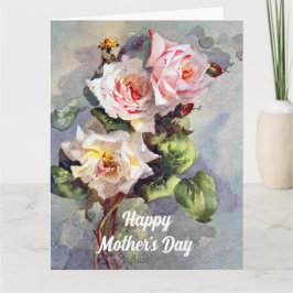 Elegante Vintage Rosen Aquarellmalerei Karte