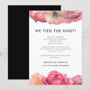 Elegante Vintage-Rosen-Hochzeitsankündigung Einladung