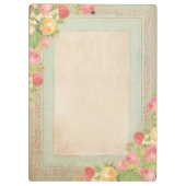 Elegante Vintage Rosen Klemmbrett (Rückseite)