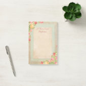Elegante Vintage Rosen Post-it Klebezettel (Büro)