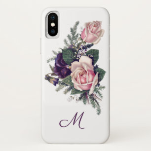 Elegante Vintage-Rosen, Stiefmütterchen und Kiefer Case-Mate iPhone Hülle