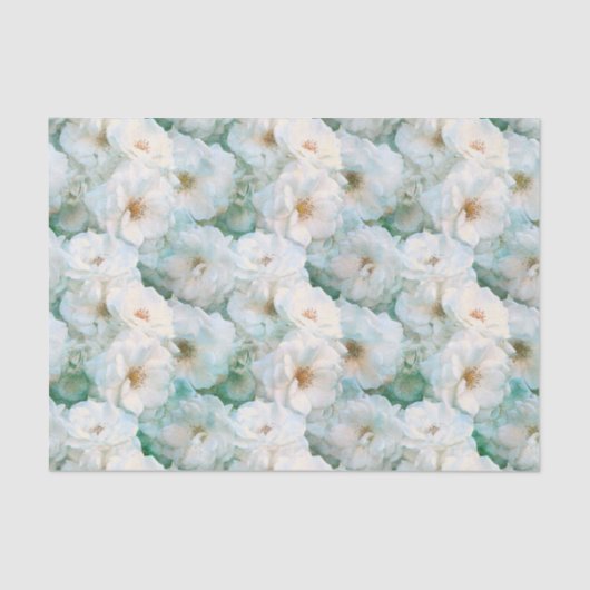 Elegante Vintage Rosenblüte Botanische Wiederholun Seidenpapier (Vorderseite)