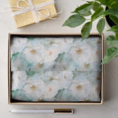 Elegante Vintage Rosenblüte Botanische Wiederholun Seidenpapier (Geschenk)