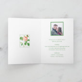 Elegante Vintage Rosenrosen Einladung zur Hochzeit (Innenseite)