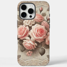 Elegante Vintage Rosenstraße mit Spitzen iPhone 16 Pro Max Hülle