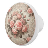 Elegante Vintage Rosenstraße mit Spitzen Keramikknauf (Rechts)