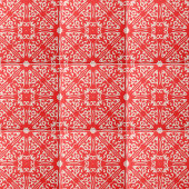 Elegante Vintage Rot- und Weißbarocke Wirbel Fliese