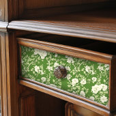 Elegante Vintage Rot- und Weißblütendrucke Seidenpapier