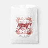 Elegante Vintage Rote Hochzeit Geschenktütchen (Vorderseite)