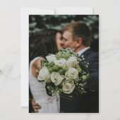 Elegante Vintage Rote Rose Hochzeit Einladung (Rückseite)