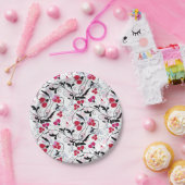 Elegante, Vintage Rote Rote Weintrauben Pappteller (Party)