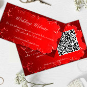 Elegante Vintage rote Website-Umschließungskarte Begleitkarte