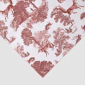 Elegante Vintage Rotfuchs Kaninchenbahn Seidenpapier (Detail)