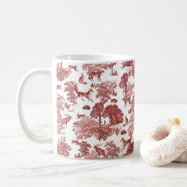 Elegante Vintage Rottoilfuchs-Kaninchen im Wald Kaffeetasse