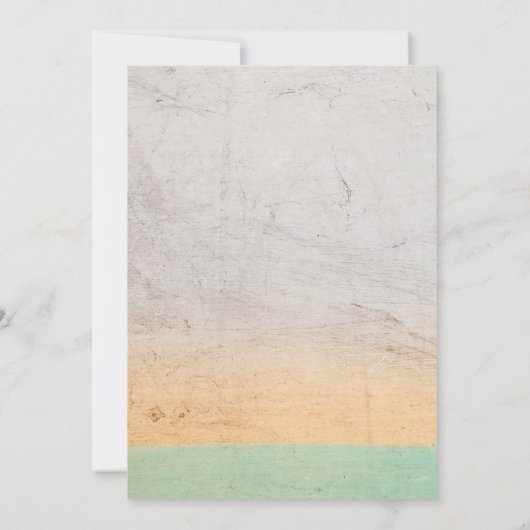 Elegante Vintage Rustikale Abstrakte Hochzeit Einladung (Rückseite)