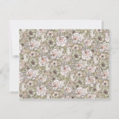 Elegante Vintage Rustikale Hochzeitskarte Einladung (Rückseite)