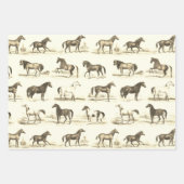 Elegante Vintage Rustikale Pferderassen Geschenkpapier Set (Vorderseite 2)