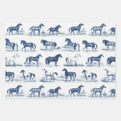 Elegante Vintage Rustikale Pferderassen Geschenkpapier Set (Vorderseite)