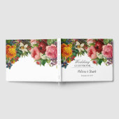 Elegante Vintage rustikale Rose Blume Hochzeit Gästebuch (Voll)
