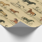 Elegante Vintage Rustikale Rustikale Pferdezucht Geschenkpapier (Ecke)