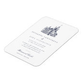 Elegante Vintage-Schloss-Hochzeitseinladung Magnet (Linke Seite)