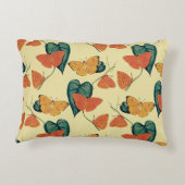 Elegante Vintage Schmetterlinge und Blätter Muster Dekokissen (Rückseite)