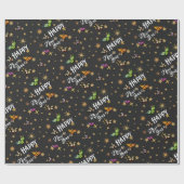 Elegante Vintage Schmetterlinge und Sterne glückli Geschenkpapier (Flach)