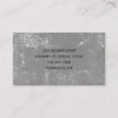 Elegante Vintage Schwarz-Weiß-Textur Visitenkarte (Rückseite)