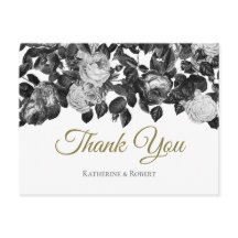 Elegante Vintage Schwarz-weiße Rose mit Meldung