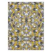 Elegante Vintage Schwarz-weiße Rose Senfgelb Tischdecke (Vorderseite)