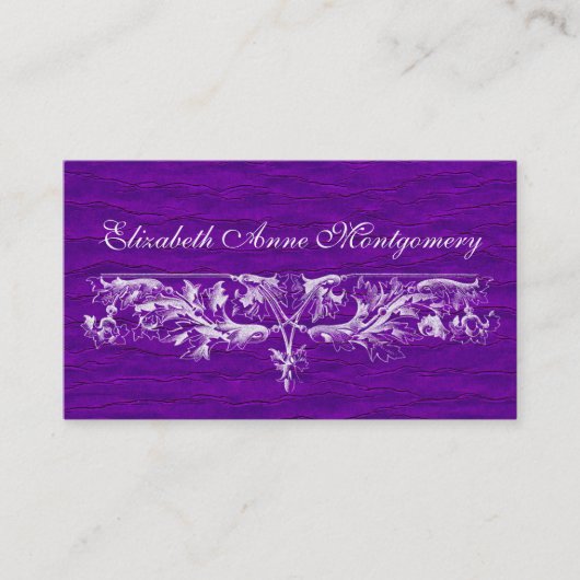 Elegante Vintage Scroll Berufliche Visitenkarten Visitenkarte (Vorderseite)