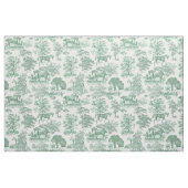 Elegante Vintage Seite Grünes Pferd Stoff (Yard (91,4 cm))