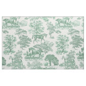 Elegante Vintage Seite Grünes Pferd Stoff (Fat Quarter (45,7 x 55,9 cm))