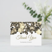 Elegante Vintage Sepia Beige Rose mit Botschaft Postkarte (Stehend Vorderseite)