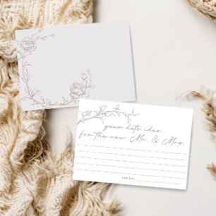 Elegante Vintage-Sepia-Date-Night-Idee für ein Sho Briefpapier