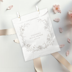 Elegante Vintage-Sepia-Hochzeitsgeschenktüte Geschenktütchen
