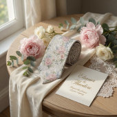 Elegante Vintage Shabby Chic Rosenrote Pfingstrose Krawatte