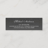 Elegante, Vintage SilberDamaskus-Abschluss-Namenka Telefonnummerkarte (Rückseite)