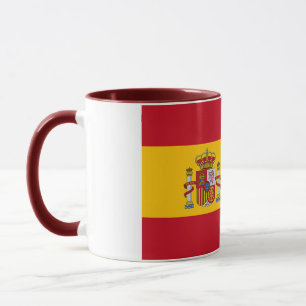 Elegante Vintage Spanische Flagge Bedeckte Keramik Tasse