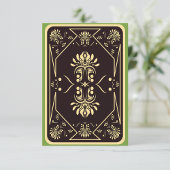Elegante Vintage Spielkarte Schwarzes Gold Einladung