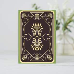 Elegante Vintage Spielkarte Schwarzes Gold Einladung
