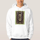 Elegante Vintage Spielkarte Schwarzes Gold Hoodie (Vorderseite)