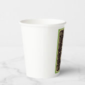 Elegante Vintage Spielkarte Schwarzes Gold Pappbecher (Rechts)