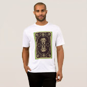 Elegante Vintage Spielkarte Schwarzes Gold T-Shirt (Vorne ganz)