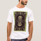 Elegante Vintage Spielkarte Schwarzes Gold T-Shirt (Vorderseite)