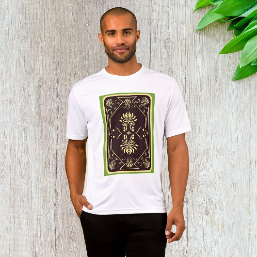 Elegante Vintage Spielkarte Schwarzes Gold T-Shirt