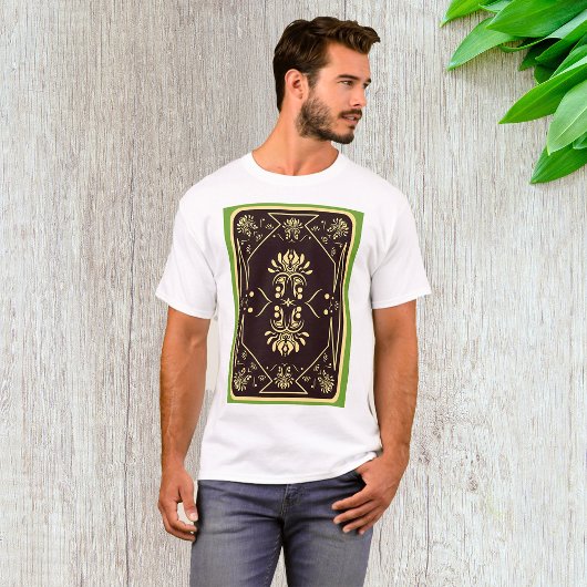 Elegante Vintage Spielkarte Schwarzes Gold T-Shirt