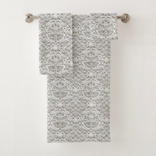 Elegante Vintage Spitze Badhandtuch Set
